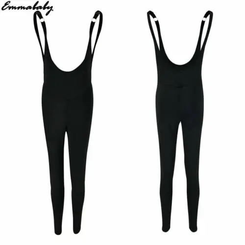 

Women Casual Sleeveless Jumpsuit Romper Clubwear Leg Pants Outfits Beach Summer Slim Elastic Black Playsuit Long Trouser Pants