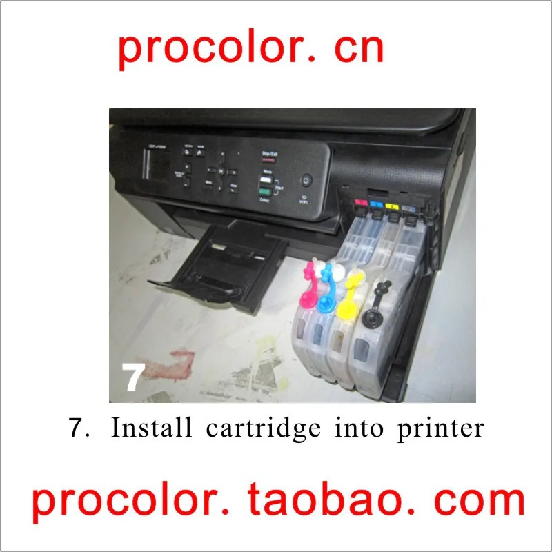 PROCOLOR длинные заправка струйных картридж LC123XL-M c Y BK LC125 LC127 для брата MFC-J4710DW MFC-J6720DW