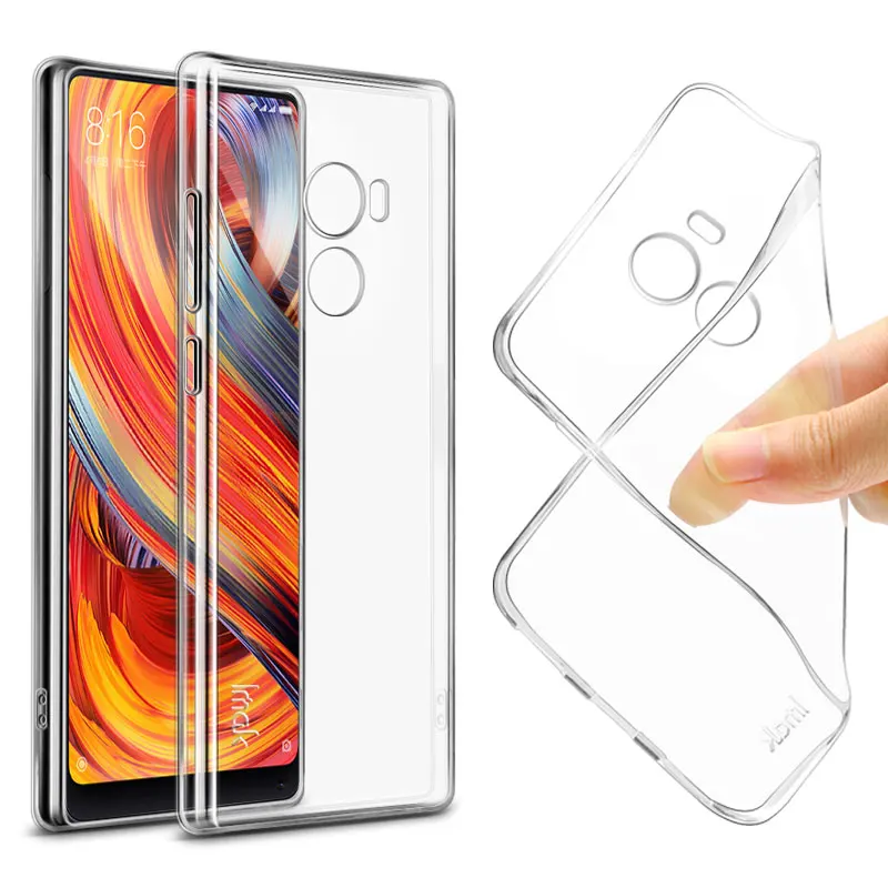 IMAK Для Xiaomi MIX2 прозрачный мягкий чехол из ТПУ + Защитная пленка для экрана - купить