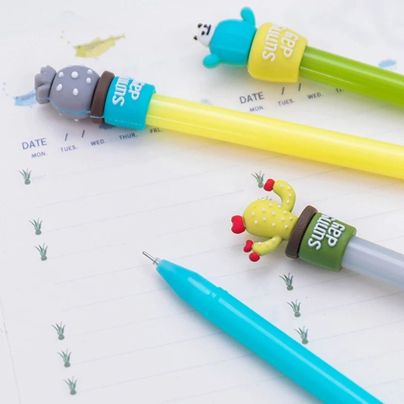 1 шт. корейские милые Гелевые Ручки С КАКТУСОМ на солнечный день Новинка
