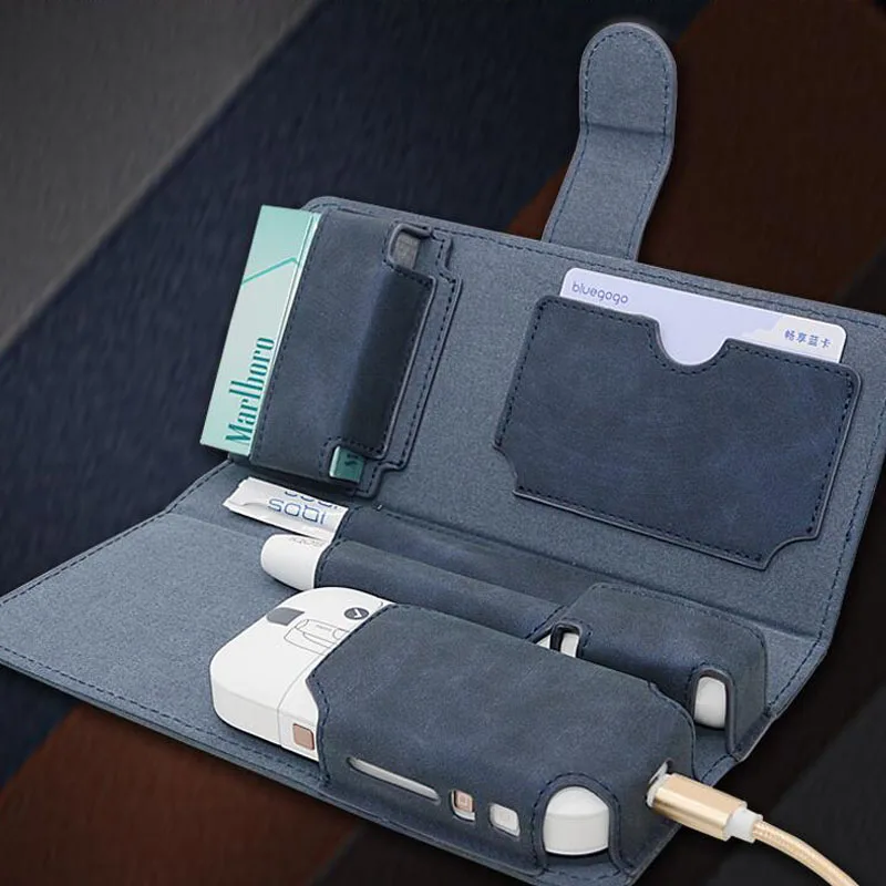Кейс; кошелек; сумочка; Сумка-держатель; чехол-кошелек для Iqos 2,4 Plus из искусственной кожи