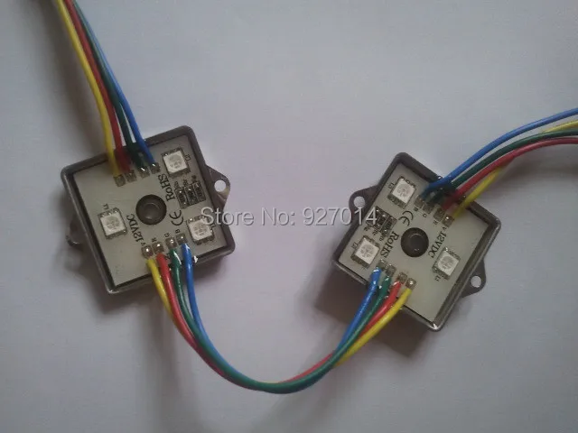 Free Shipping High Quality RGB LED Module 45*36*5mm 3 LEDs SMD5050 DC12V IP65 Waterproof Modules 5050SMD | Освещение