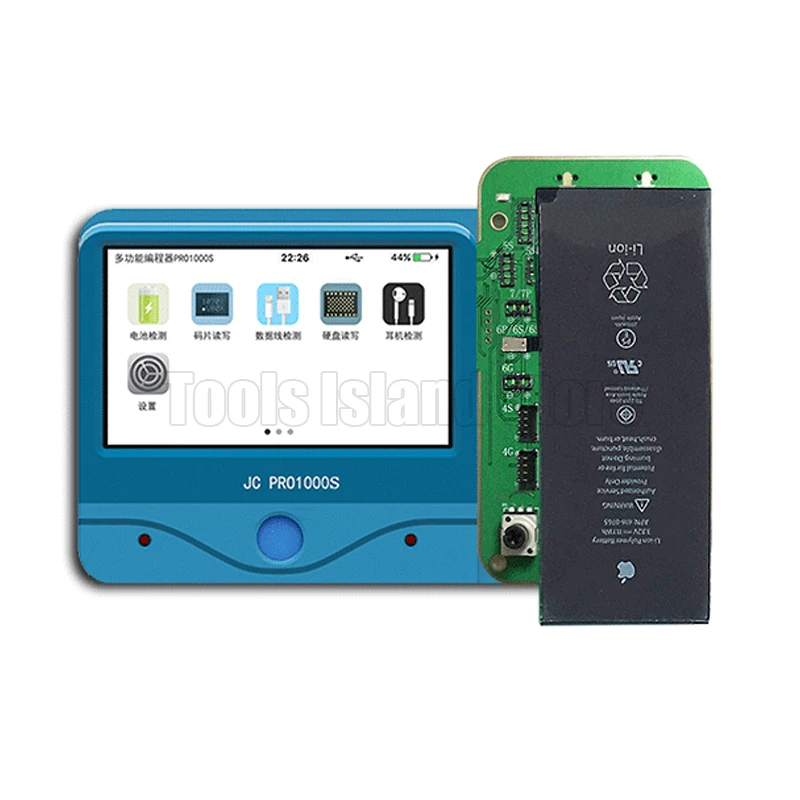 

JC Pro1000S Battery Life Health Capacity Discharge Rate Cycle Count Test Board for iphone 4 5 6 7 8 X Battery Diagnostic Tester
