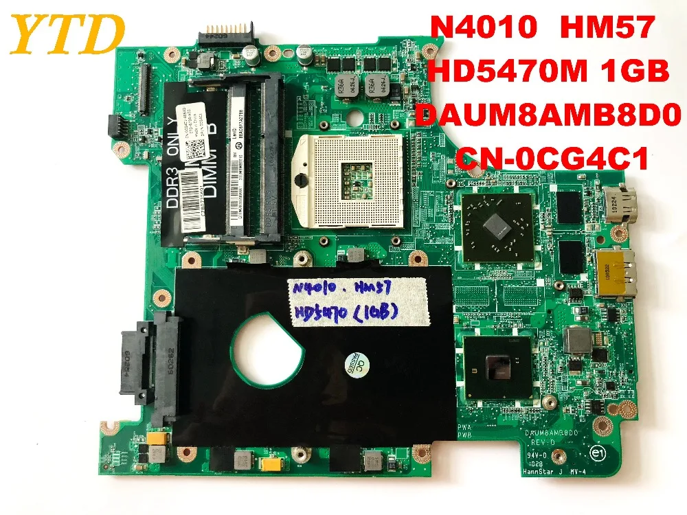 

Original for DELL N4010 laptop motherboard N4010 HM57 HD5470M 1GB DAUM8AMB8D0 CN-0CG4C1 tested good free shipping connectors