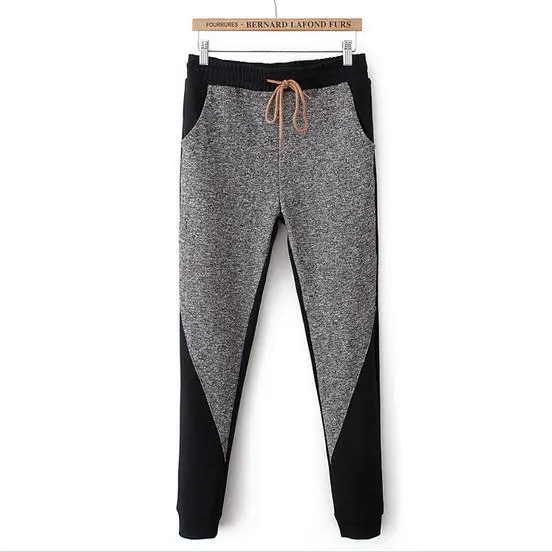 Европейский стиль зимние женские шаровары и спортивные штаны хлопковые