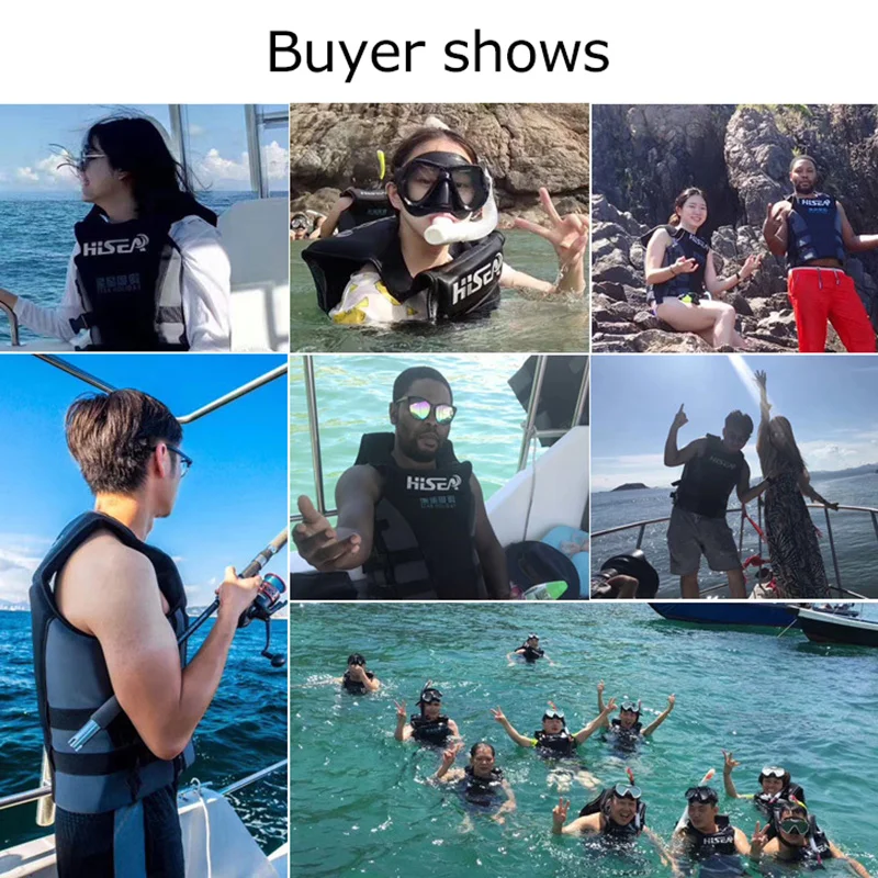 

Hisea Men Women Profession Lifejacket Neoprene Adult Fishing Surfing Boating Life Vest Water Sport Safety Floating Survival Vest