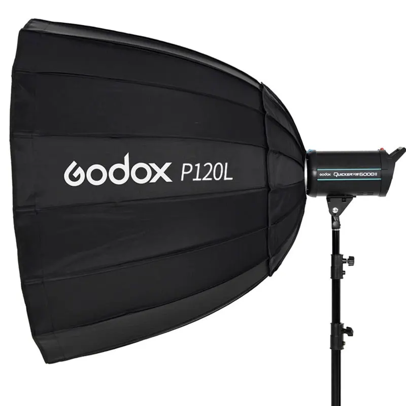 Портативный параболический софтбокс Godox P120L 120 см с креплением Bowens студийная