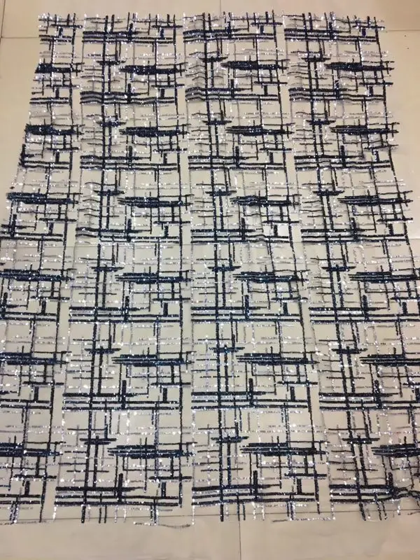 5 цветов блестящая сетчатая вышитая кружевная блесток ткань для