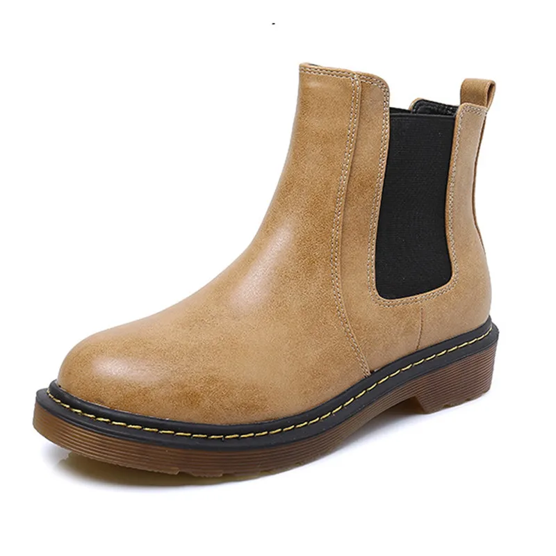 Fashion Autumn Shoes Woman Martin Boots Casual Outdoor Slip-On Spring Ankle For Women Zapatos De Mujer | Обувь