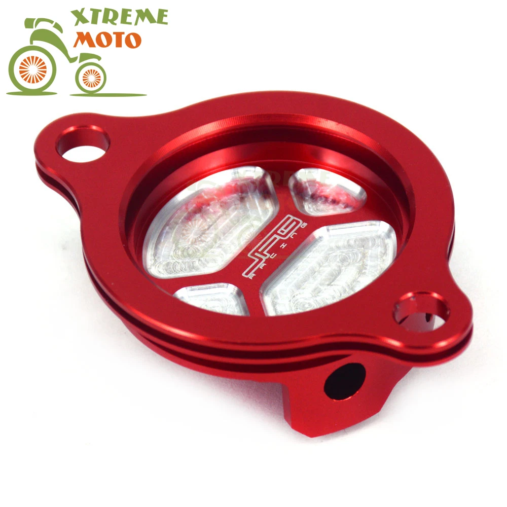 CNC Заготовка алюминиевый красный Масляный Фильтр Крышка для Honda CRF250R 2010 2016 10 11 12 13 14