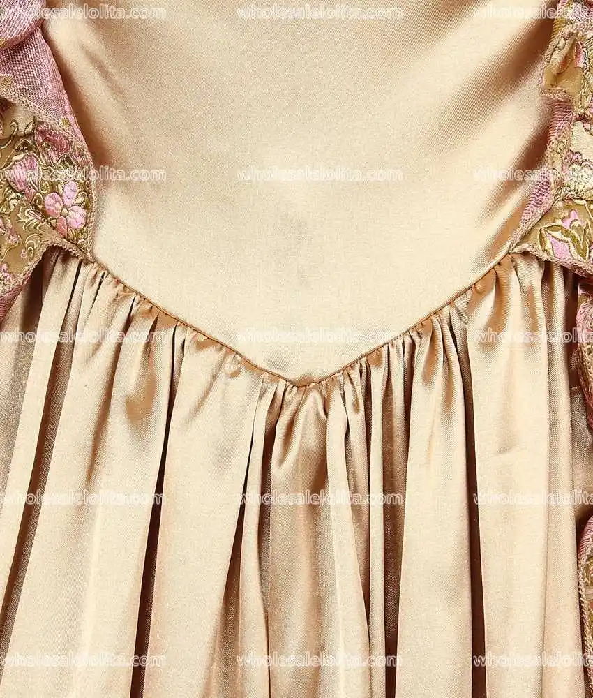 

HOT!! Global FreeShipping 18th Centry Rococo Style Marie Antoinette Stage Champagne Print Costumes