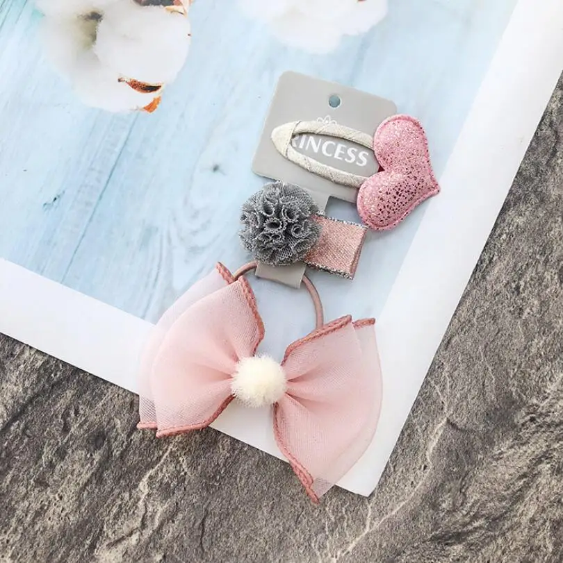 Новинка 3 шт./компл. Детские аксессуары для волос девочек цветочная ткань