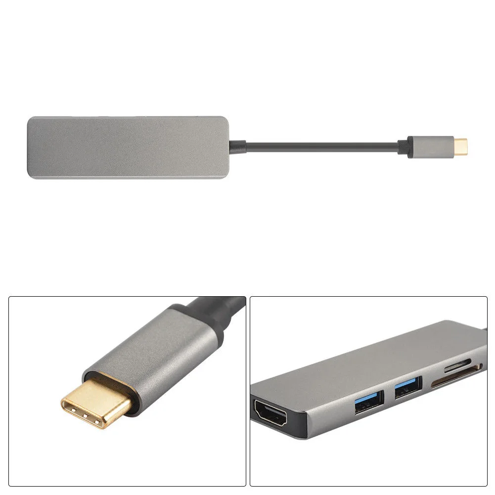 USB 3 0 комбо C Высокоскоростной адаптер Multi/TF кардридер к HDMI 4 type-c концентратор |