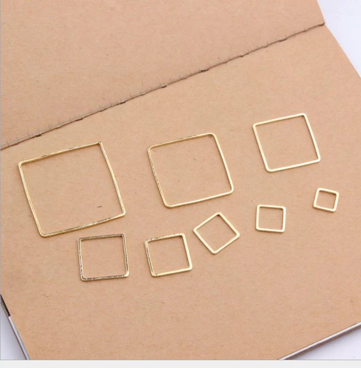 Wholesale 50pcs/lot 8mm/10mm/12mm/14mm/16mm/20mm/25mm/30mm Charm copper karat gold Pendant Earrings DIY Jewelry Accessories | Украшения и