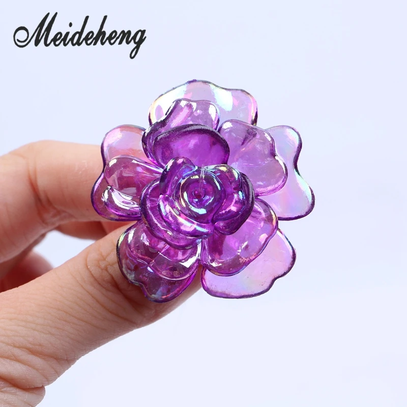 Acrylic Flower Space Beads for Jewelry Making Transparent AB Color Necklace DIY Collocation Hair Accessory Table lamp |