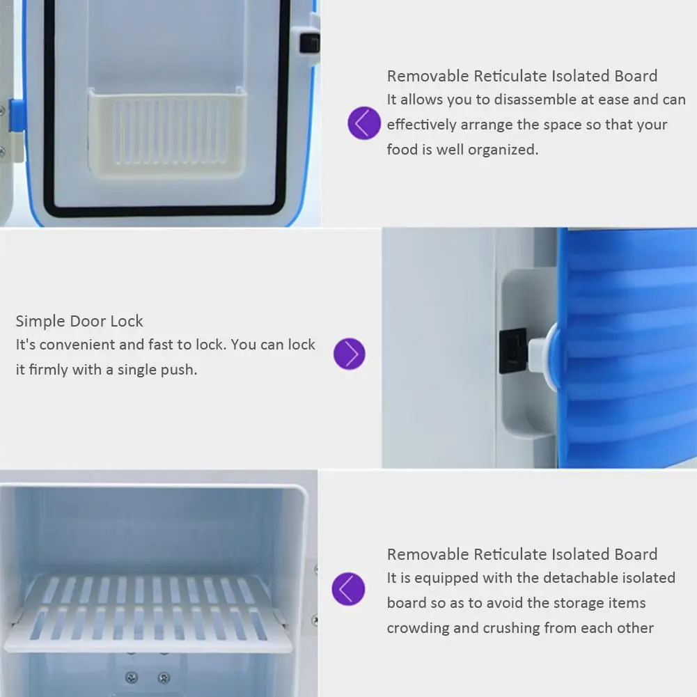 4L открытый мини маленький автомобильный холодильник для дома двойного