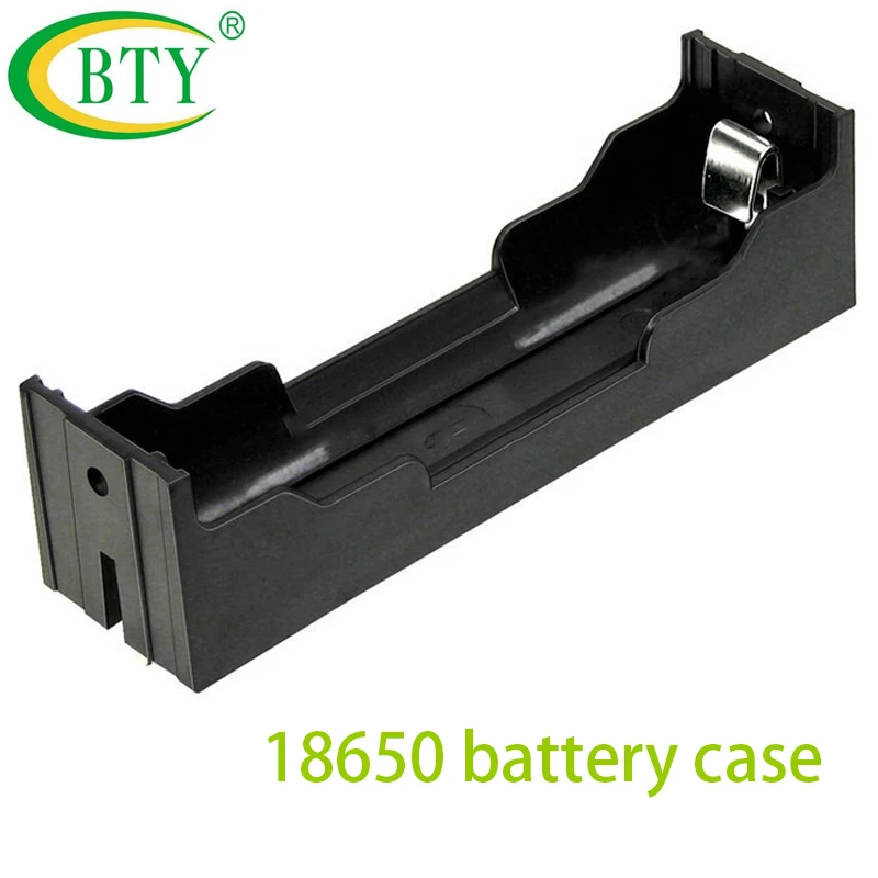 10pcs BTY Black Plastic 3.7V Clip Holder Box Case For 1x18650 Battery Organizer Container Cell Strorage Free Shipping |
