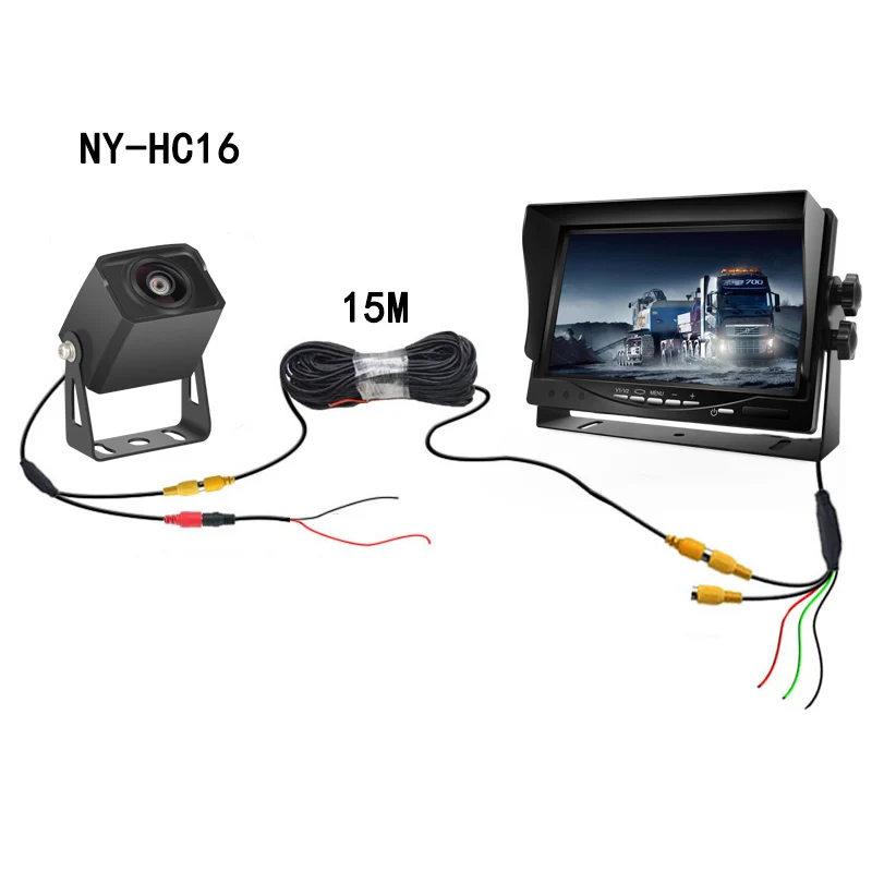 monitor and NY-HC16 Автомобильная камера высокой четкости 7 дюймов цифровой ЖК-монитор автомобиля, идеально подходит для DVD, VCR дисплей, камеры автомобиля Автомобильная электроника - Цвет: monitor and NY-HC16