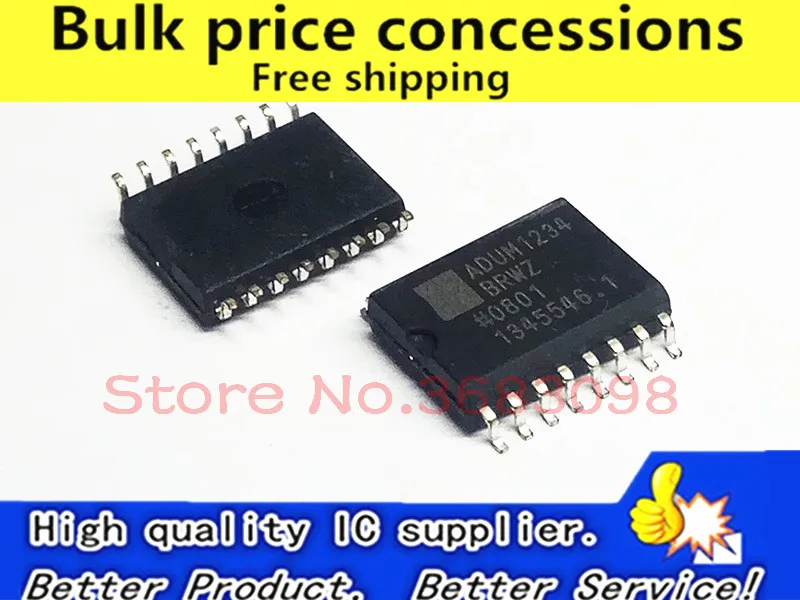 

Free shipping 20pcs/lot ADUM1234BRWZ ADUM1234BRW ADUM1234