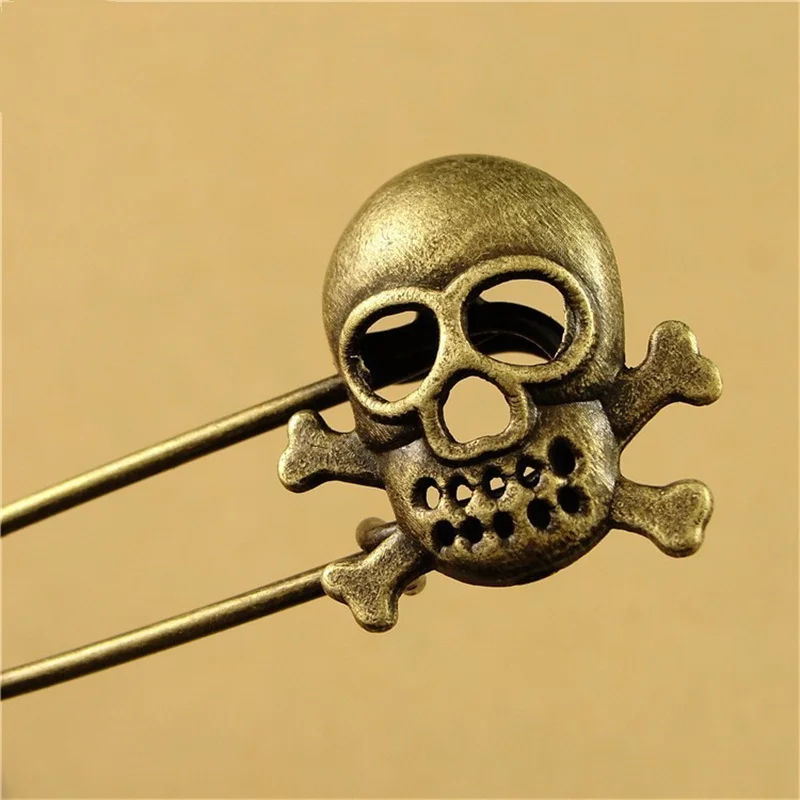 DoreenBeads 5 см длинные безопасные булавки винтажная модная булавка брошь животное Череп бабочка форма украшения для шарфа Sweather Пальто сумка - Цвет: 6