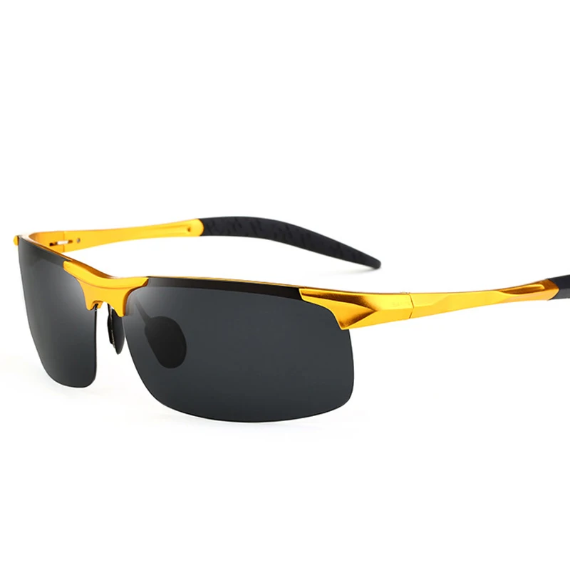 

Men's Sports Style Polarized Sunglasses For Men Travel Oculos Driving Golf Rimless Alumin magnesium Metal Frame Glasses