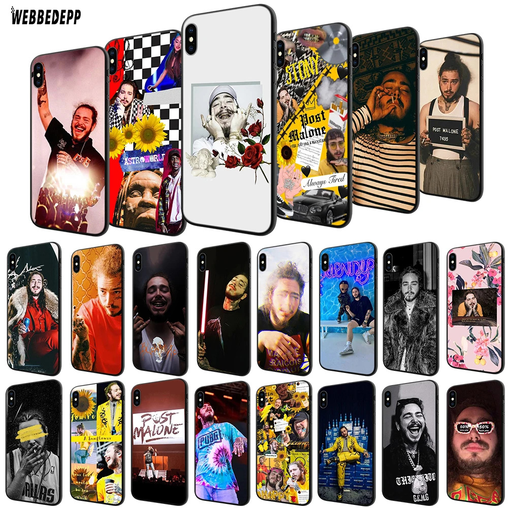 WEBBEDEPP Post Malone TPU чехол для Apple iPhone 6 6S 7 8 Plus 5 5S SE X XS MAX XR мягкий чехол|Бамперы| |