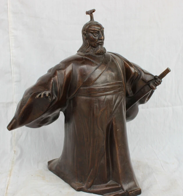 song voge gem S3108 11&quot Chinese Bronze Great Warrior Dynasty First Emperor of Qin Shi Huang Statue | Дом и сад