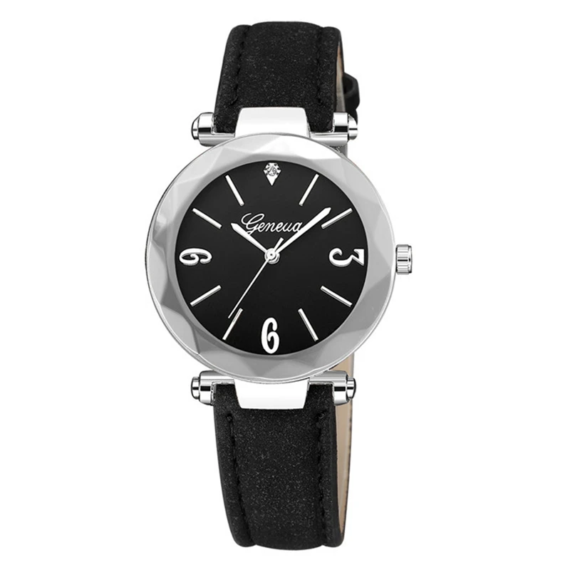 Black Silver Geneva часы женские брендовые Роскошные знаменитые женские часы кварцевые наручные часы Relogio Feminino Montre Femme Saat - Цвет: Black Silver