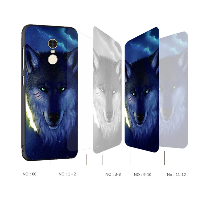 Чехол для Xiaomi Redmi Note 4x Оригинальный чехол note из кожи волка рыбы черепа Fundas 100% -