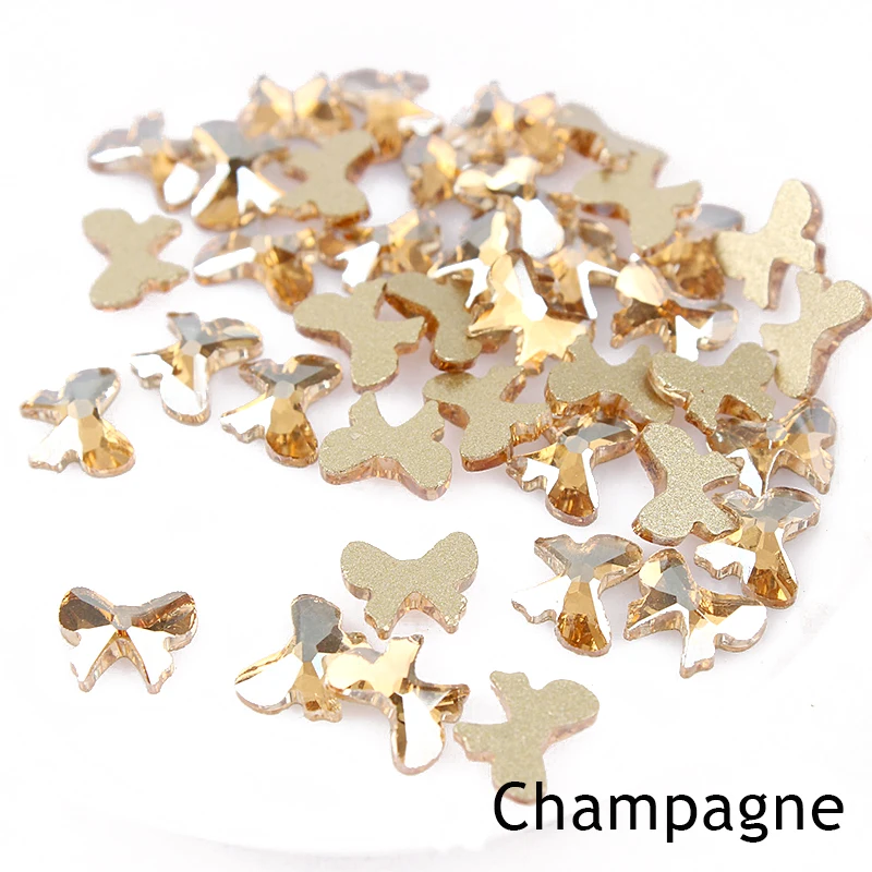 Новое поступление стразы в форме бабочки для дизайна ногтей 30/100 шт./лот 5 5x7 мм