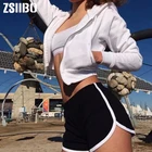ZSIIBO новые летние Черные Серые Спортивные шорты женские повседневные шорты тренировка пояс обтягивающие короткие Прямая поставка