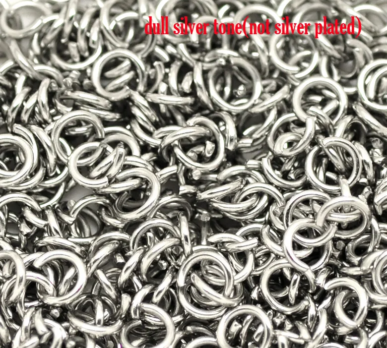 Серебряные украшения открытые кольца из нержавеющей стали doreenbeads 6 мм (1/4 дюйма)