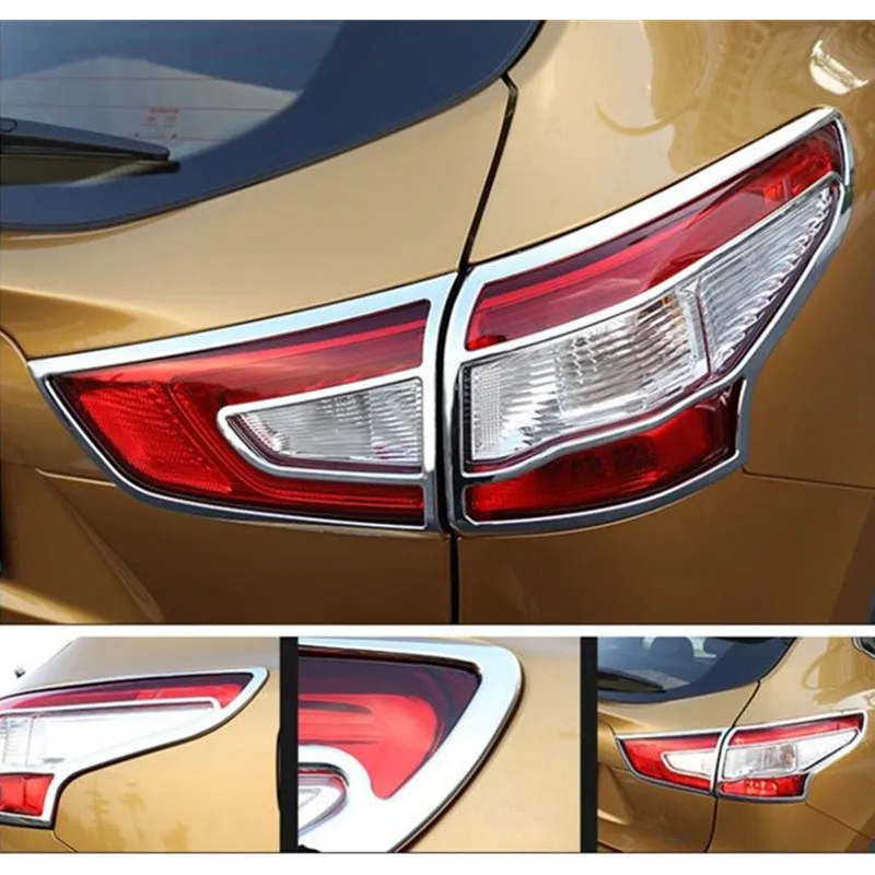 Для Nissan Qashqai J11 2014 2015 2016 Хром спереди и сзади Головной фонарь лампа отделкой рамка