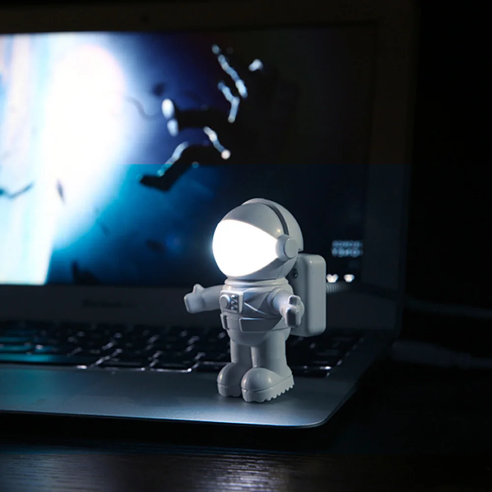 New Astronaut космонавта светодиодный ночник гибкий Регулируемый свет USB для