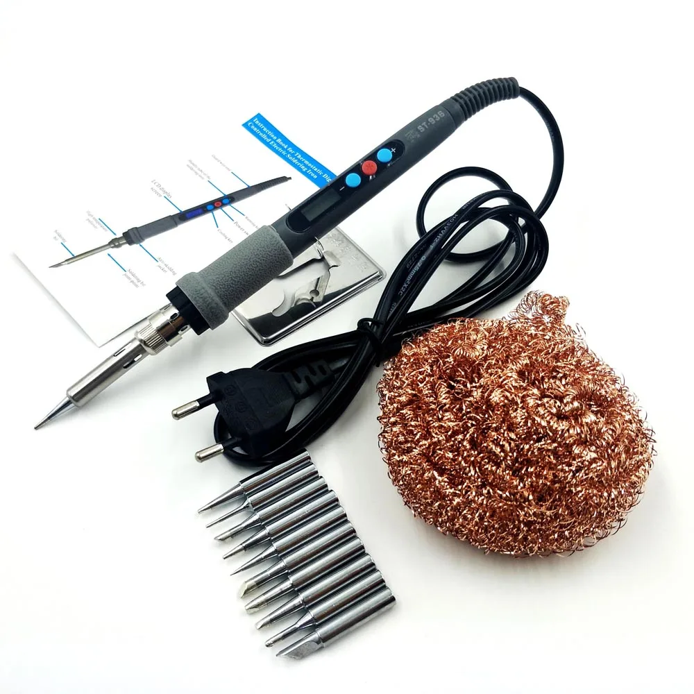 Электрический паяльник ST936 60 Вт светодиодный цифровой Ручной с регулируемой