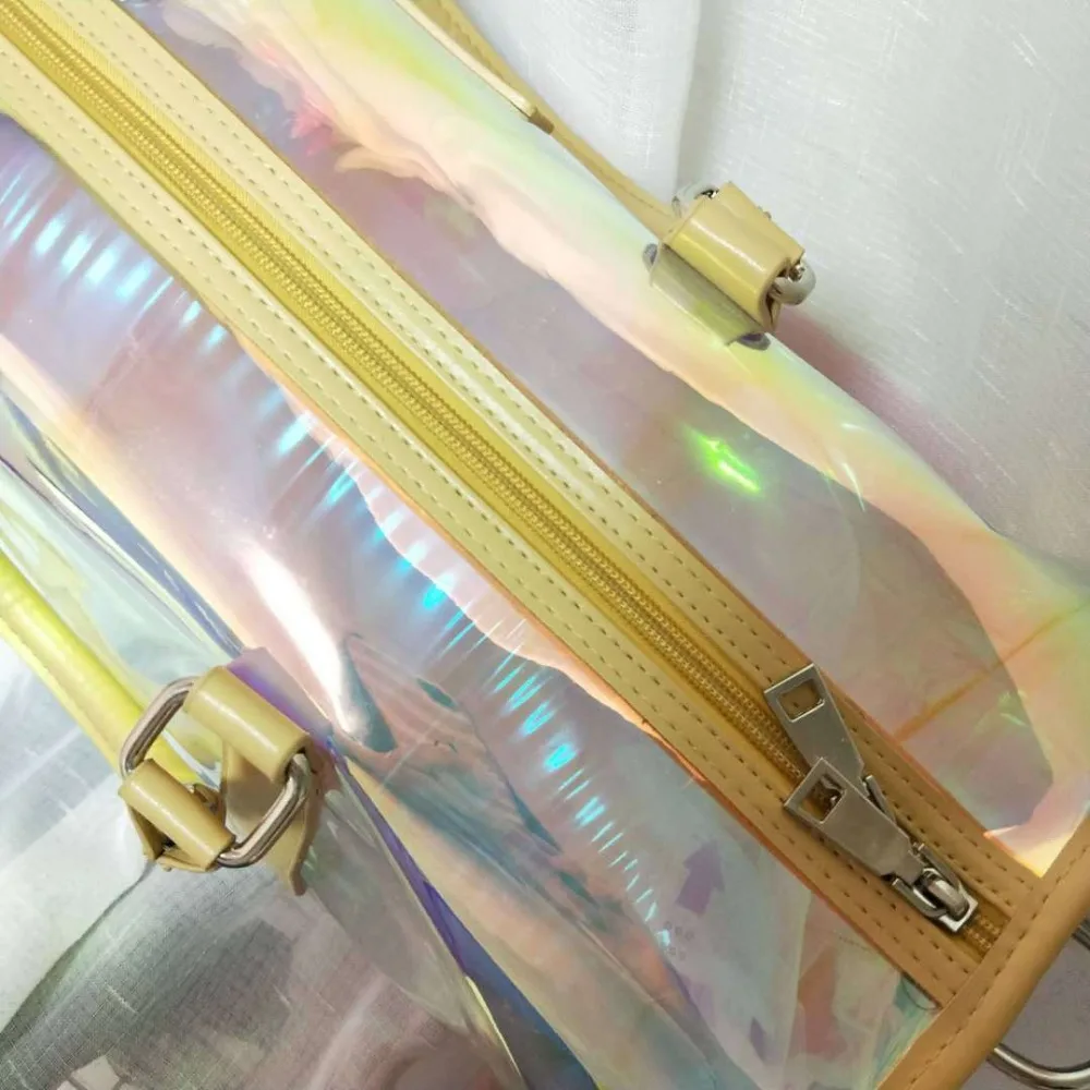 Повседневные женские сумки тоуты с лазерным рисунком прозрачная сумочка из ПВХ