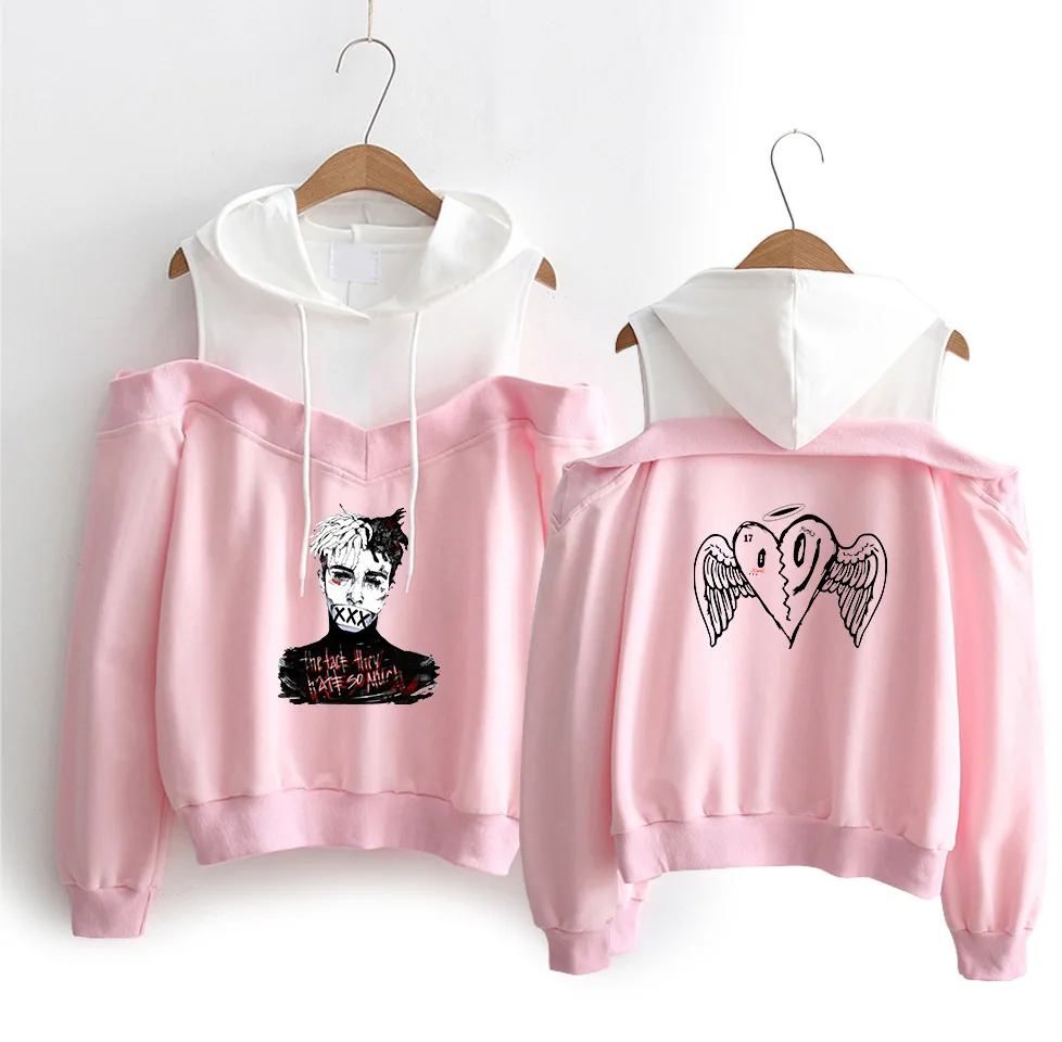 S XL bip XXXTentacion элегантная толстовка с принтом дешево открытыми плечами длинным