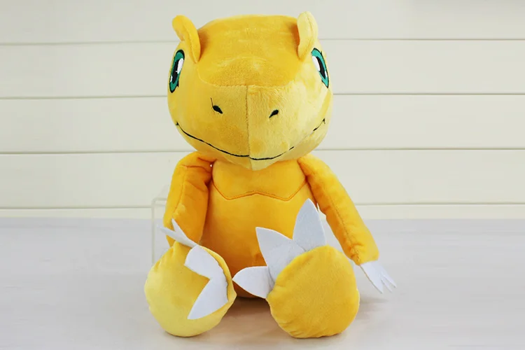 Плюшевая игрушка большого размера с аниме Digimon 40-50 см Agumon Gabumon Tanemon Koromon, мягкая кукла Brinquedo, подарок для детей - Цвет: Yellow  40cm