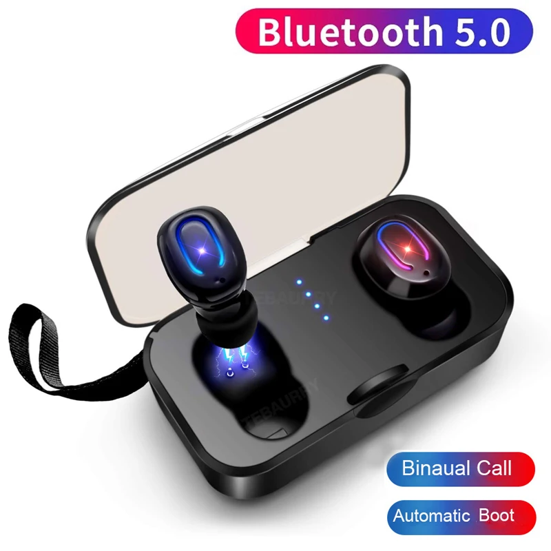 T-18S TWS беспроводные наушники Bluetooth 5,0 наушники бас гарнитура спортивные Беспроводные наушники с HD микрофоном для Xiaomi samsung Iphone