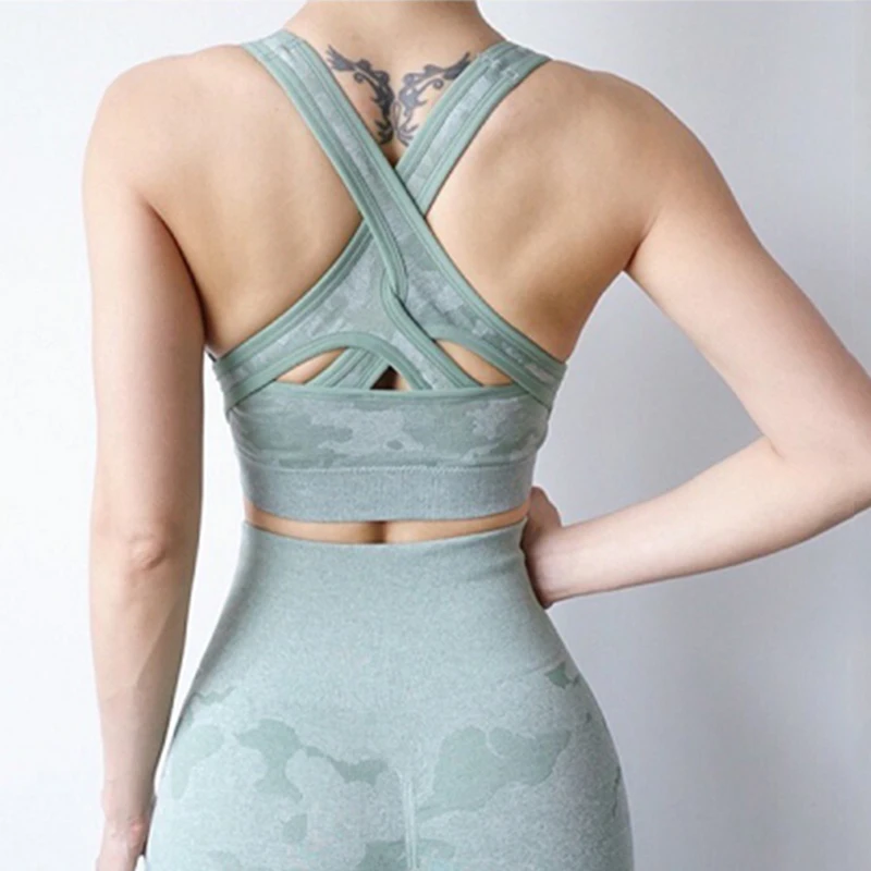 CHRLEISURE бесшовное для тренировки женщин бюстгальтер фитнеса занятий спортом с