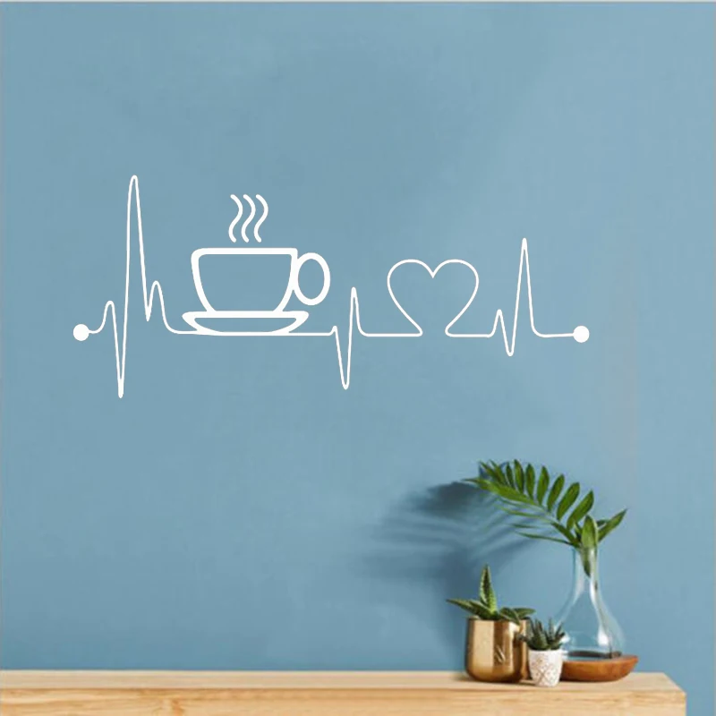 Виниловые наклейки на стену художественный стиль дизайн фон креативный кофе ПВХ