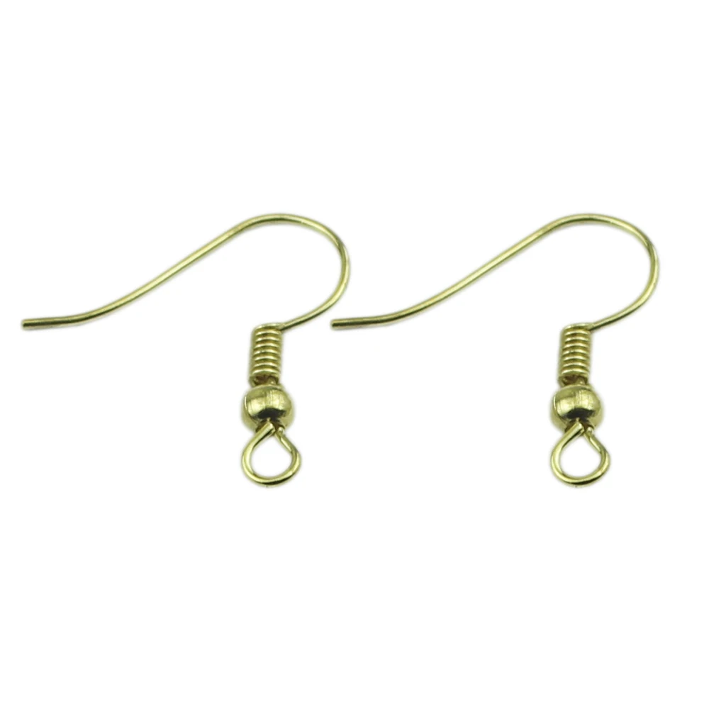 100pcs 14K gold 100 шт./партия 22x20 мм DIY Железный крючок для сережек фиксаторы для серёжек крючки фурнитура для ювелирных изделий, основы для серег делая фурнитура Аксессуары - Цвет: 100pcs 14K gold