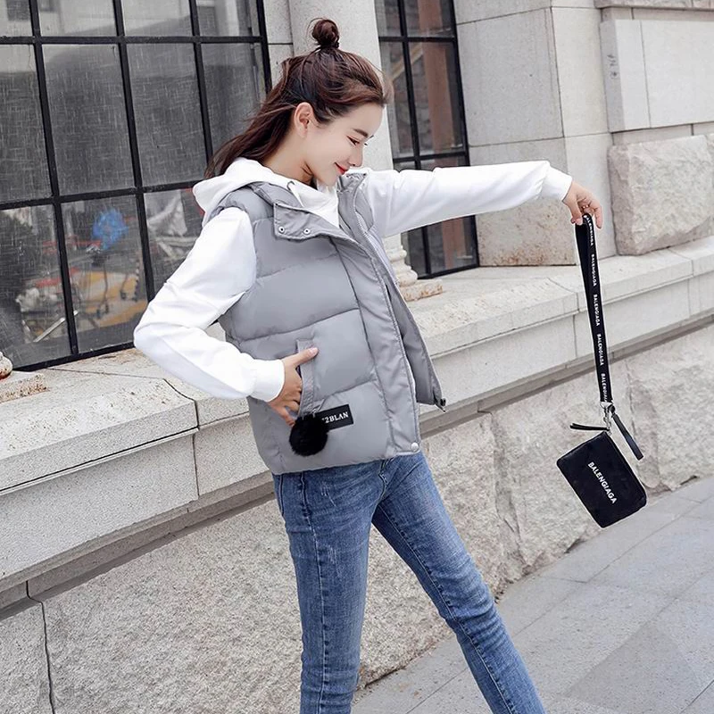 2018 новые зимние Новое поступление вниз хлопок Стеганый жилет Для женщин