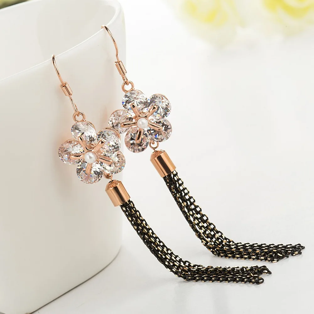 Женские серьги капельки с золотым цирконием 2016|earrings for|dropping earrings for womendrop |