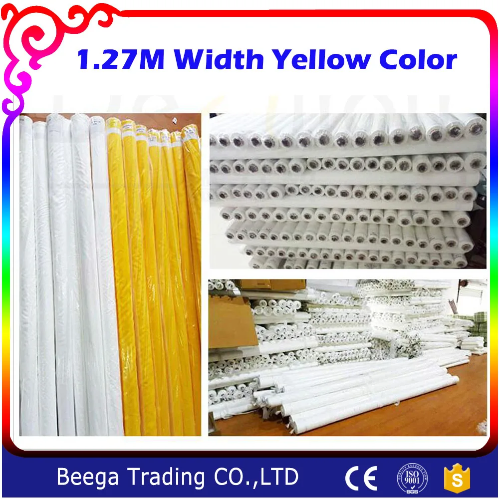 Высококачественная однонитевая сетка для трафаретной печати желтого цвета