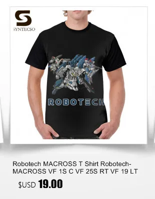 Robotech MACROSS футболка Robotech-MACROSS VF 1S C VF 25S RT VF 19 LT футболка мужская с коротким рукавом графическая футболка Базовая футболка