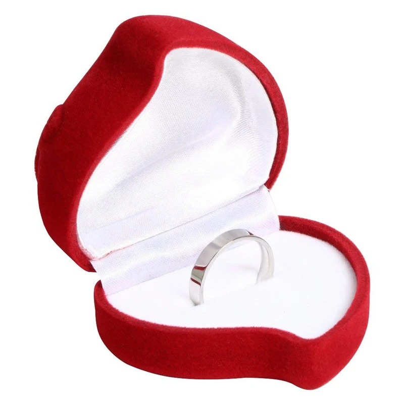 Кольцо коробка обручальное роскошное Красное сердце любовь Свадебные ювелирные