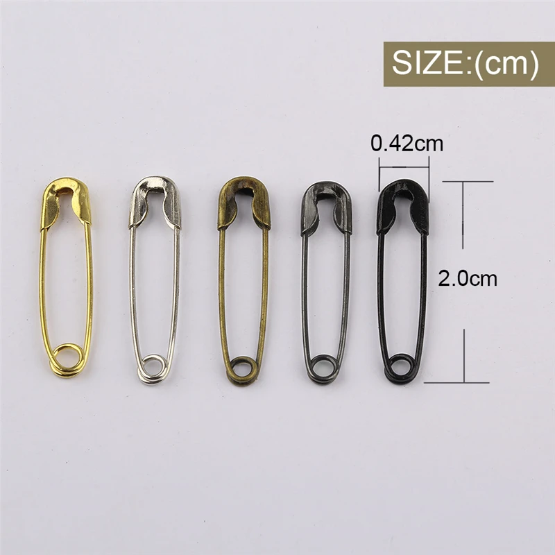 100 шт./корт. Защитные металлические булавки для одежды золотые черные серебристые