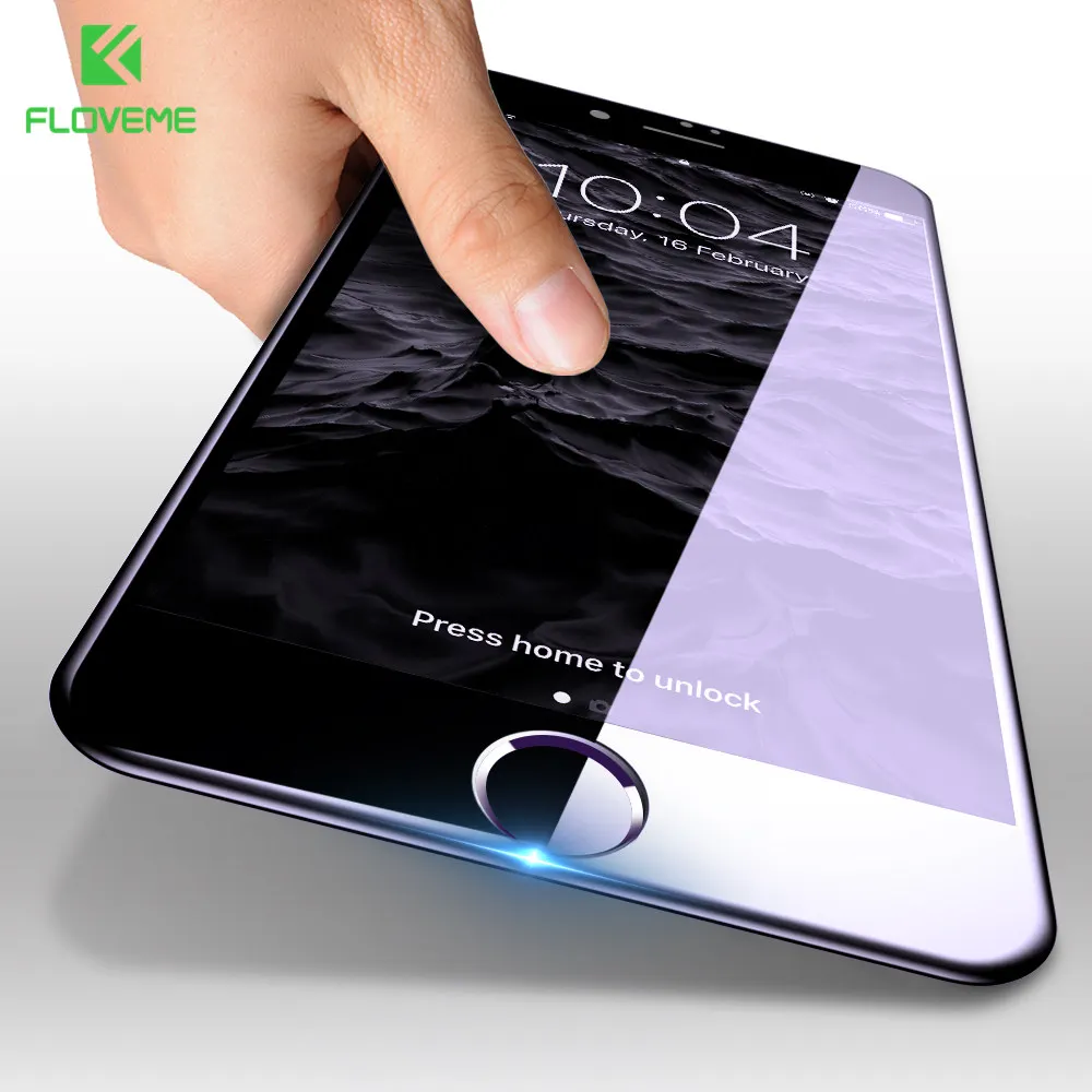 FLOVEME 3D изогнутое закаленное стекло для iPhone 6 6S полное покрытие Защита экрана 7 8 Plus X