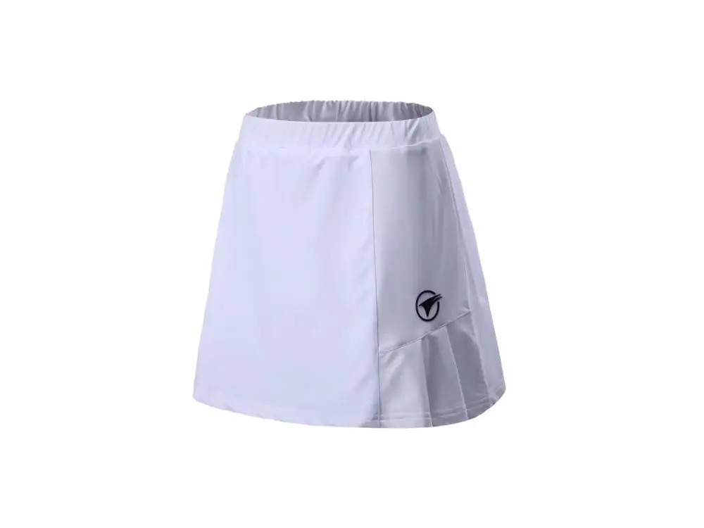 AK007 white Женская летняя спортивная юбка с шортами, юбки для бадминтона, настольного тенниса, дышащие юбки для йоги, гольфа, бега - Цвет: AK007 white